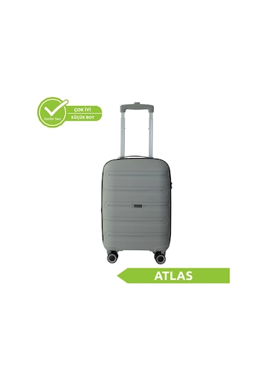 Vegmann Polipropilen Pp Atlas Gri Kabin Boy Valiz Gri