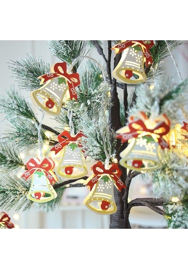 Besthome1 1.5m Boyalı Noel Zili Led Dizi, 10 Led, Aa Pil, Sıcak Beyaz, Noel, Parti, Yatak Odası İçin Dekoratif Lamba Diğer