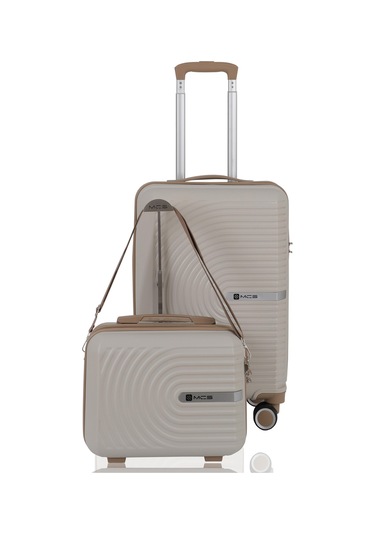 Mçs Polipropilen 2li Valiz Seti Kabin & Makyaj V374 S21yy1000134-set 00421 Kemik/şampanya Kemik - Açık Bej