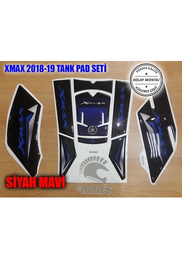 Hades Motosiklet Aksesuarları Xmax 201820 Tank Pad Seti Mavi