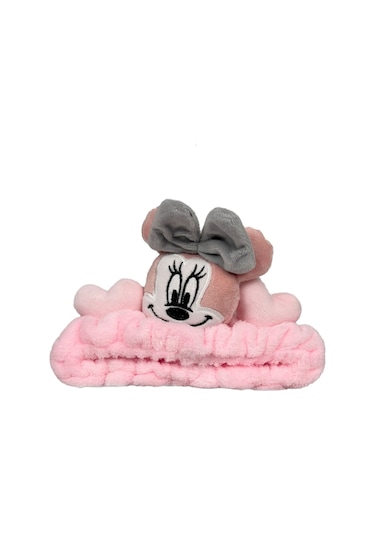 Minnie Mouse Peluş Bandana Makyaj Spa Saç Bandı Pembe Pembe