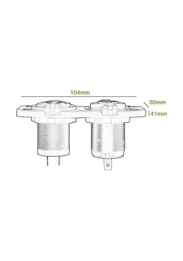 Marine Şarj Usb Soketi Paneli 12-24V