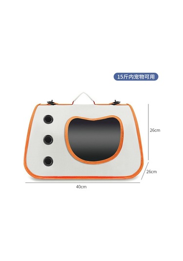 Kedi Nefes Alabilir Uzay Kabini El Çantası-a Beyaz