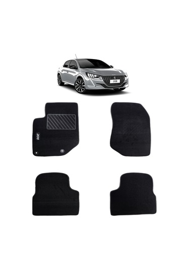 Rizline Peugeot 208 2019 Sonrası Halı Paspas Siyah