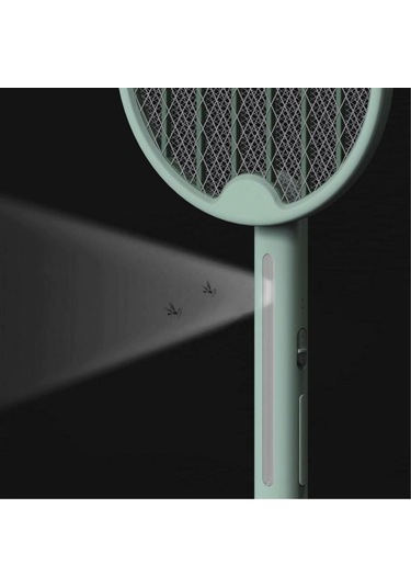 Tenis Raketi Tipi Masaüstü Olabilen Gece Lambalı Sinek Kovucu,öldürücü Raket Çok Renkli