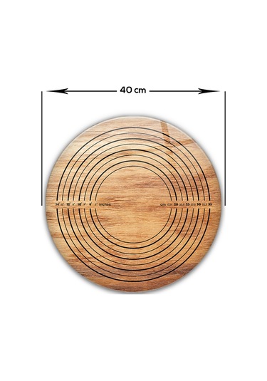 Decorita | Cam Hamur Açma Matı | Ahşap Görünümlü | Çap40cm