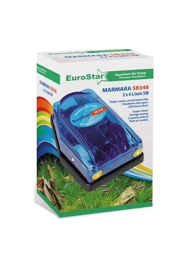 Eurostar Akvaryum Hava Motoru Çift Çıkışlı 5W