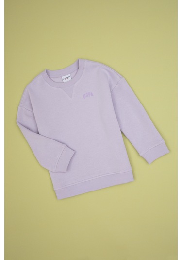 U.s. Polo Assn. Kız Çocuk Lila Sweatshirt 50316810-vr245 Lavanta