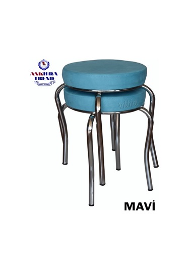 Tabure (Krom Ayaklı) (2 Adet) - Mutfak Balkon Taburesi