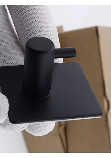 Vesalka Dla Polotenec Banyo Havluları İçin Duvara Monte Kendinden Yapışkanlık Kancalar 4 Adet 227427863 Siyah