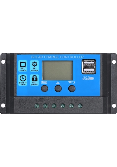 Shineyee 12v/24v Otomatik Güneş Şarj Kontrol Cihazı - 10a Akıllı Usb Çıkışlı Pil Koruma