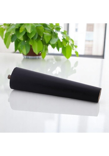 8 Adet Ahşap Ayak 15 Cm Siyah M8 Civatalı Bağlantı Aparatlı Dolap Mobilya Koltuk Kanepe Destek Ayağı Ayakları Siyah