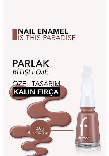 Flormar Nail Enamel Yüksek Pigmentli & Parlak Bitişli Oje Fne-499 Is Thıs Paradıse