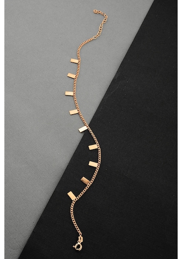 Argentum Concept - Dikdörtgen Pullu Gümüş Rose Halhal - H007101