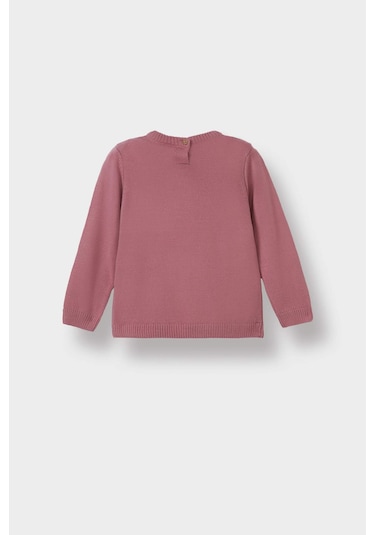 Defacto Kız Bebek Bisiklet Yaka Triko Kazak X8187a225aubr82 Bordo