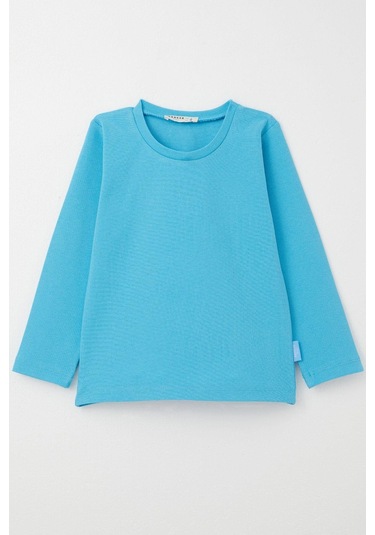 Breeze Erkek Bebek Uzun Kollu Tişört Basic 9 Ay-3 Yaş, Mavi Mavi
