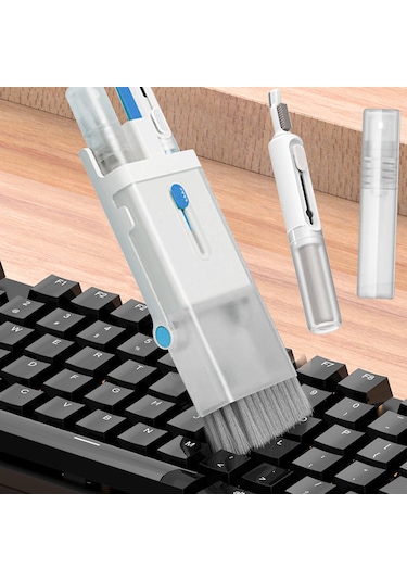 Konesam 7'li Elektronik Temizlik Seti: Klavye, Ekran Ve Kulaklık Temizleyici Fırça Ve Sprey