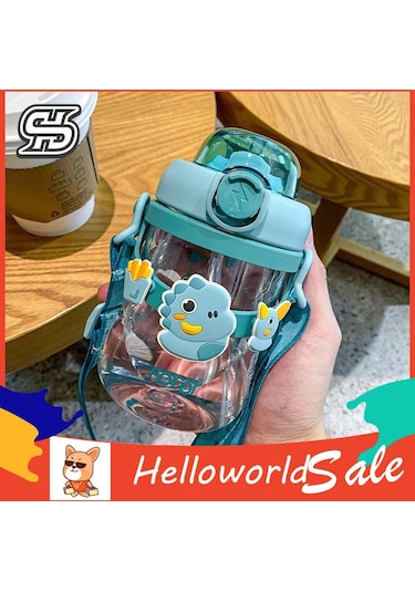 Helloworld Bebek Mama Bardağı Damlamaya Dayanıklı Kız Sevimli Su Şişesi