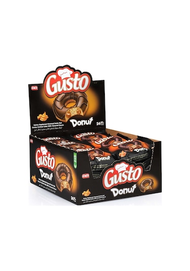 Gusto Donut Karamelli Kek 35 Gr. 24 Adet (1 Kutu)