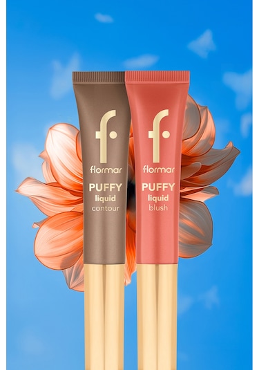 Flormar Puffy Liquid Hafif Yapılı & Sünger Aplikatörlü Yoğunluğu Ayarlanabilir Likit Kontür 001 Amber
