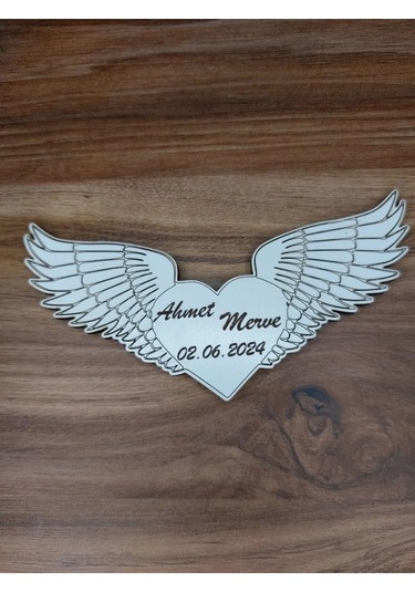 Lavanta Tasarım 25 Adet Nişan Nikah Hatıra Uçan Kalp Magnet