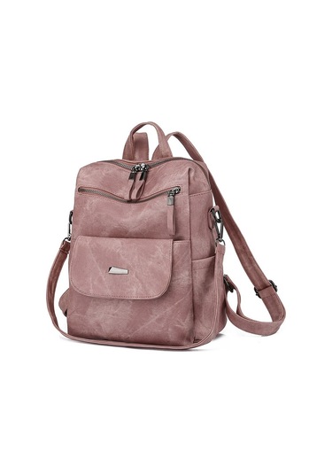 Çanta Büyük Kapasiteli Kadın Sırt Çantası Omuz Çantası Kadın Pembe