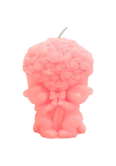 Yifomall Beyaz Gül Ayı Şeklinde Soya Mum, Uzun Süreli Kokulu Aromaterapi, Dekoratif Hediye, Odalar Ve Ofisler İçin Stres Azaltıcı