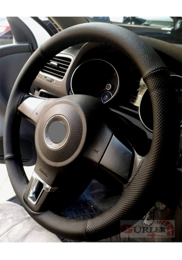 Fiat Tempra Uyumlu Dikmeli Direksiyon Kılıfı Noktalı-soft Siyah