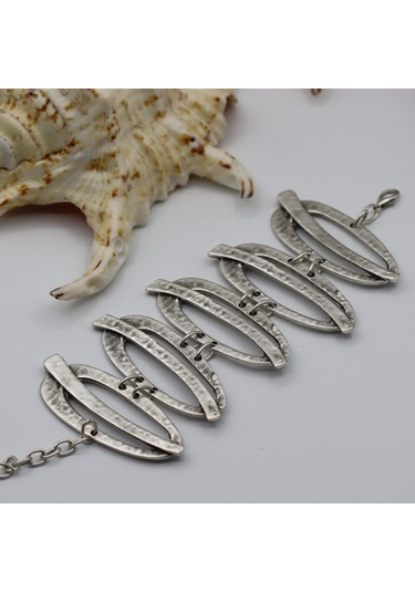 Primerocollection Gümüş Kaplama Bileklik N11.67954 Gri