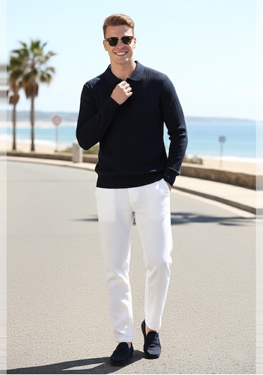 Deepsea Erkek Lacivert Slim Fit Polo Yaka Triko Kazak - Yumuşak Dokulu Esnek Ve Şık Görünüm 2605305 Lacivert Deepsea Erkek Lacivert Slim Fit Polo Yaka Triko Kazak - Yumuşak Dokulu Esnek Ve Şık Görünüm 2605305 Lacivert