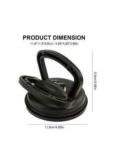 Seramik Fayans Cam İçin Tek Pençeli Emme Pedi, Otomobil Çukur Onarımları İçin Büyük Boy Emme Pedi, Siyah