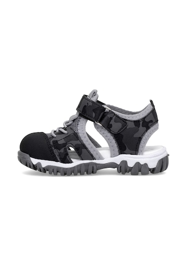 Elit Şa-b-041-25y Bebe Erkek Çocuk Düz Sandalet Siyah Siyah