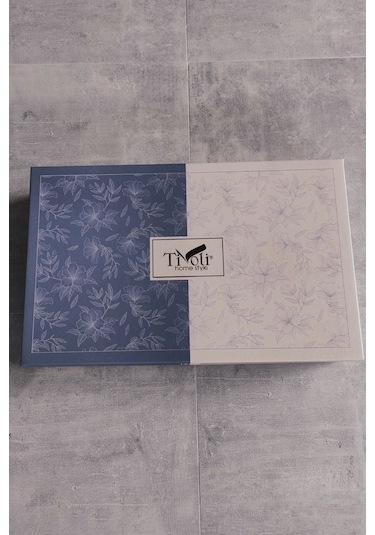 Triko Örme Nakışlı Çift Kişilik Battaniye Takımı Tivoli Rosetta Gri