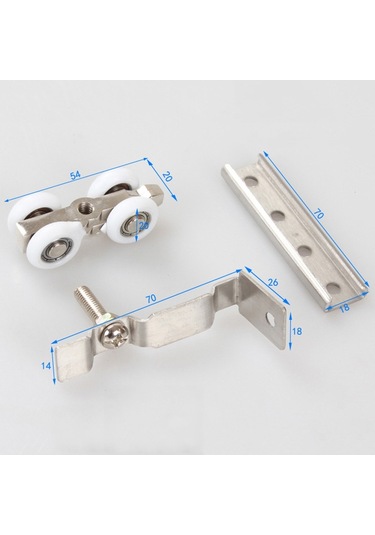 Sones 2 Adet / Takım Küçük Ahşap Kapı Sürgülü Kapı Askı Rayı Kasnak Sürgülü Kapı Bağlantı Parçaları