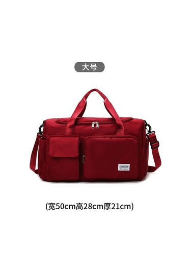 Kısa Yolculuk Erkekler Ve Kadınlar İçin Büyük Kapasiteli Islak Ve Kuru Spor Spor Çantası Kırmızı Büyük Kırmızı