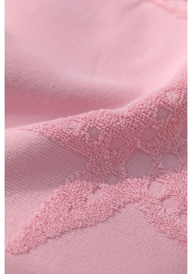 Favora Trend %100 Pamuk Kabartmalı Plaj Havlusu - Pembe
