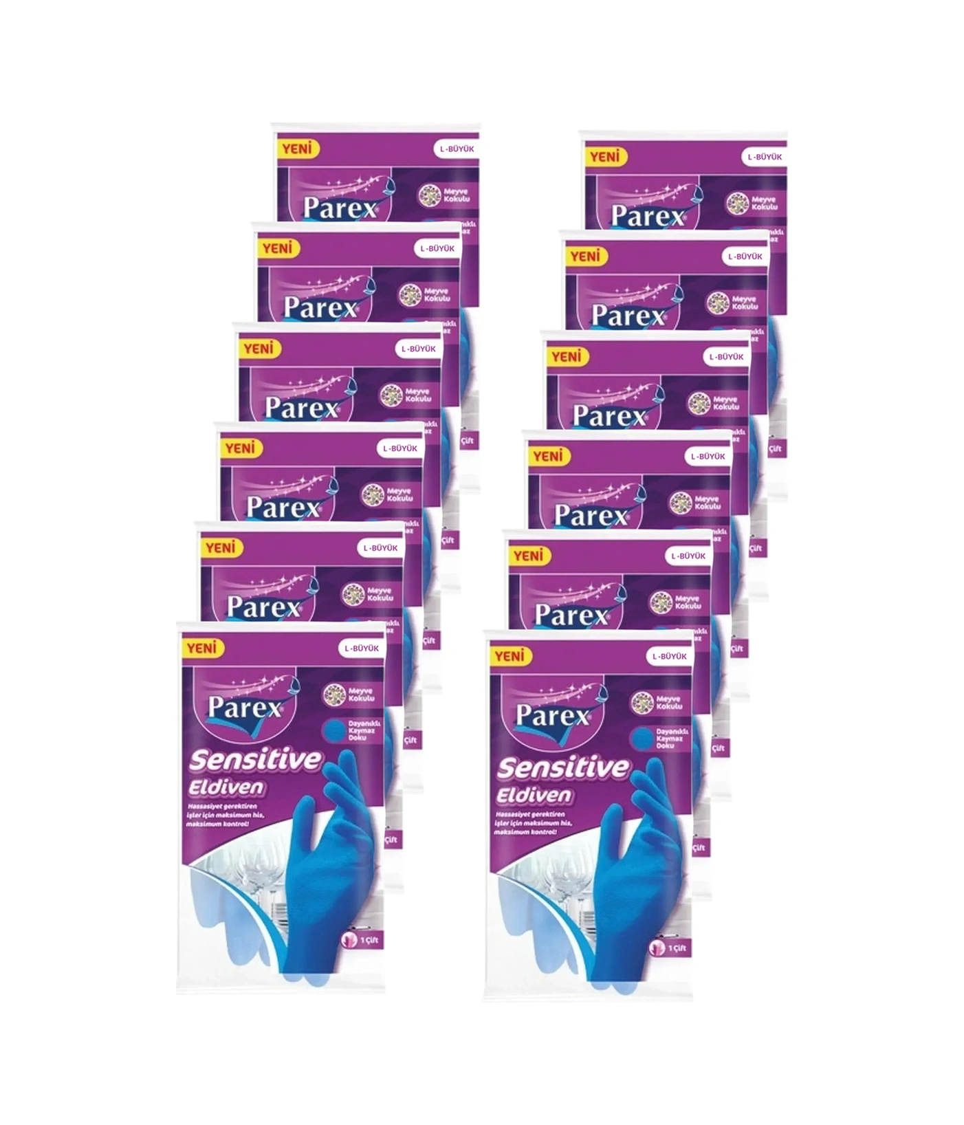 Sensitive Eldiven Büyük Boy Onikili Paket