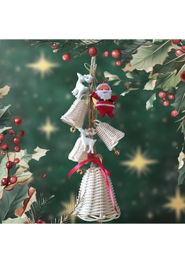 Bambu Noel Çanı Dekoratif Yılbaşı Süsü