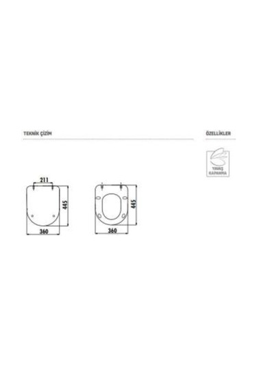 Creavit Kc0903 Duck Duroplast Yavaş Kapanan Basalt Mat K