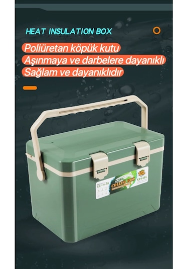 18 Lt Taşınabilir Soğutucu Kamp Dolabı Yeşil