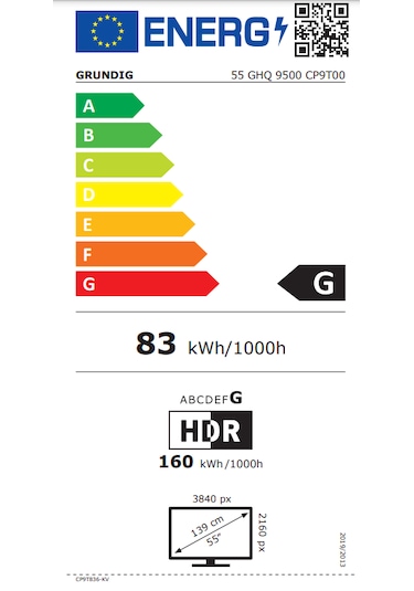 Grundig 55 GHQ 9500 55" 4k Ultra HD Smart QLED TV