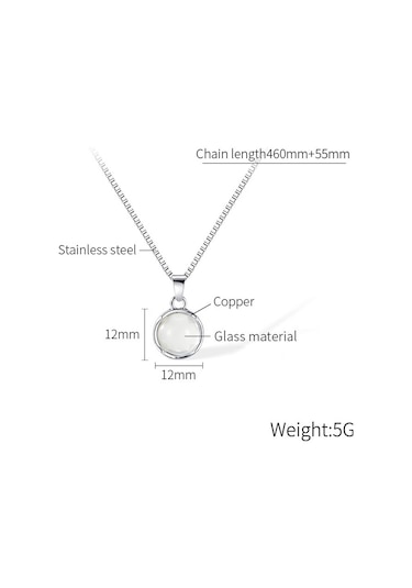 Sones Opk Gdx126 Yuvarlak Bakır Kolye Paslanmaz Çelik Zincir Çok Renkli