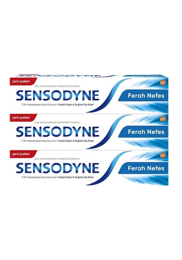 Sensodyne Ekstra Ferah Diş Macunu 3 x 75 ML