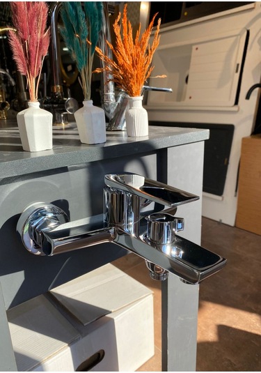 Fleko Mustang Banyo Bataryası KROM