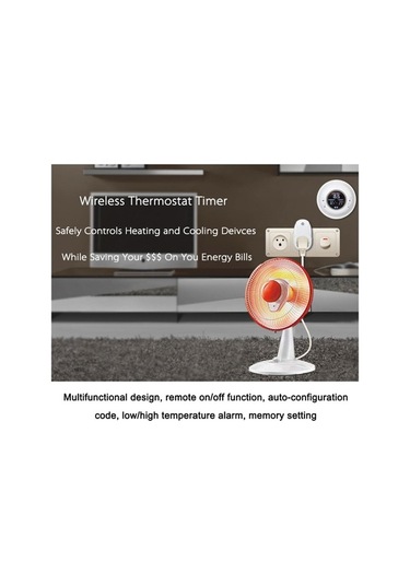Flybuy Zamanlayıcı Termostat Soket Seti 4 Zamanlayıcı, Kablosuz Sıcaklık Kontrolü