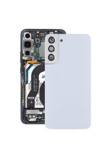 Samsung Galaxy Uyumlu S22 5g Sm-s906b İçin Kamera Lens Kapaklı Arka Kapak Beyaz Beyaz