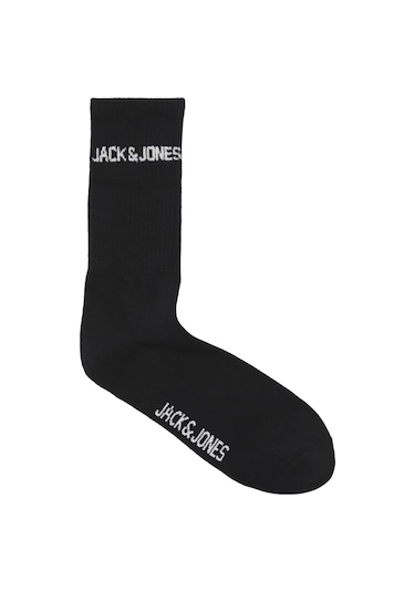 Jack & Jones Erkek Logo Detayli 3'lü Çorap Paketi - 12260083 Black