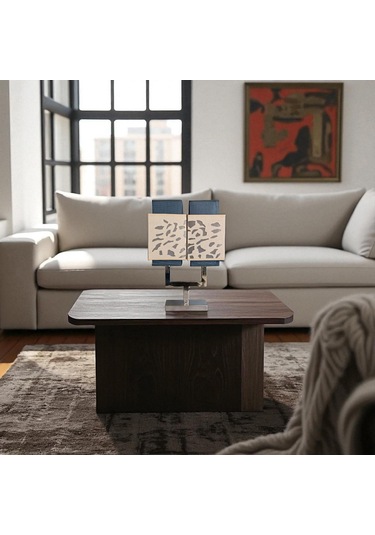 Merin Çift Başlıklı Krom Abajur Krom