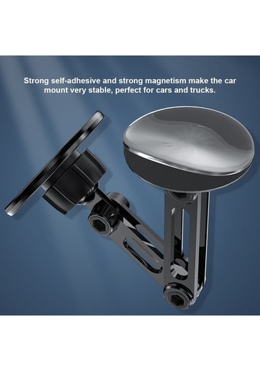 Dancemonkey 360 Dön. Kafa Mıknatıslı Araç Telefon Tutucu, Uzun Kol İle Esnek Montaj Altın Altın