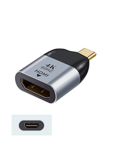 Cr21 Mac-book Thunderbolt 3 Uyumlu Mini Adaptör Çevirici Type-c 3.1'den 4k 60hz Hdmı